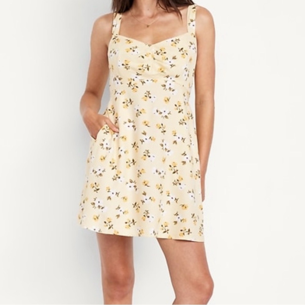 Old Navy Floral Yellow Dress